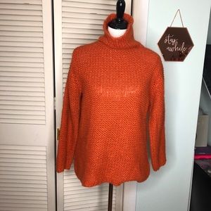 InWear Orange Turtleneck Sweater